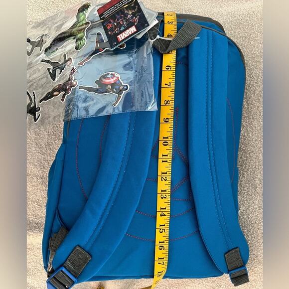 Avengers Marvel Backpack with Laptop Sleeve and Stickers Disney Parks NWT - Picture 6 of 11